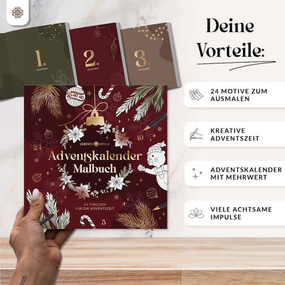 Adventskalender Malbuch zum Ausmalen